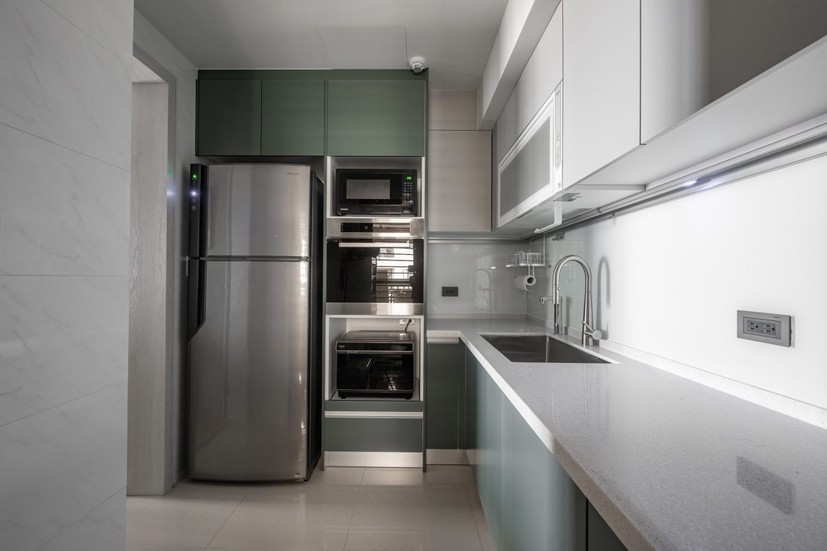 کابینت 01 8 کابینت های گلاس رنگ سبز خارجی